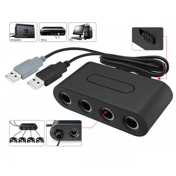 

2 In 1 Controller Adapter Converter For W ii U PC For GameCube to Nintendo WiiU Nintend Switch For NS 4 Ports and No Need Driver