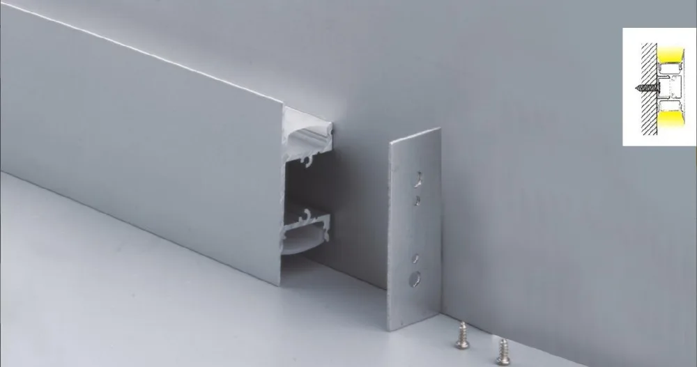US $676.33 Free ShippingHigh Quality Aluminum Profile withMilkyor Clear Cover and End Caps for LED Strip Housing