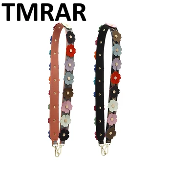 

New 2019 Fashion PU Leather floral strap brand flowers bag strap serpentine hot and chic necessary women shoulder belts qn198