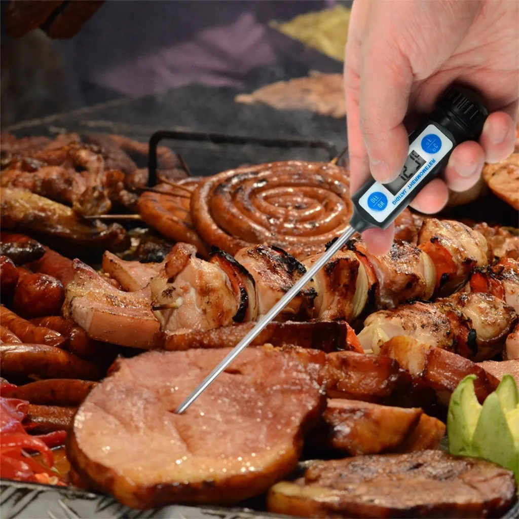 

Instant Read Digital Cooking Meat Thermometer With Long Probe For Food Kitchen Cooking Meat BBQ Celsius Househeld Thermometer