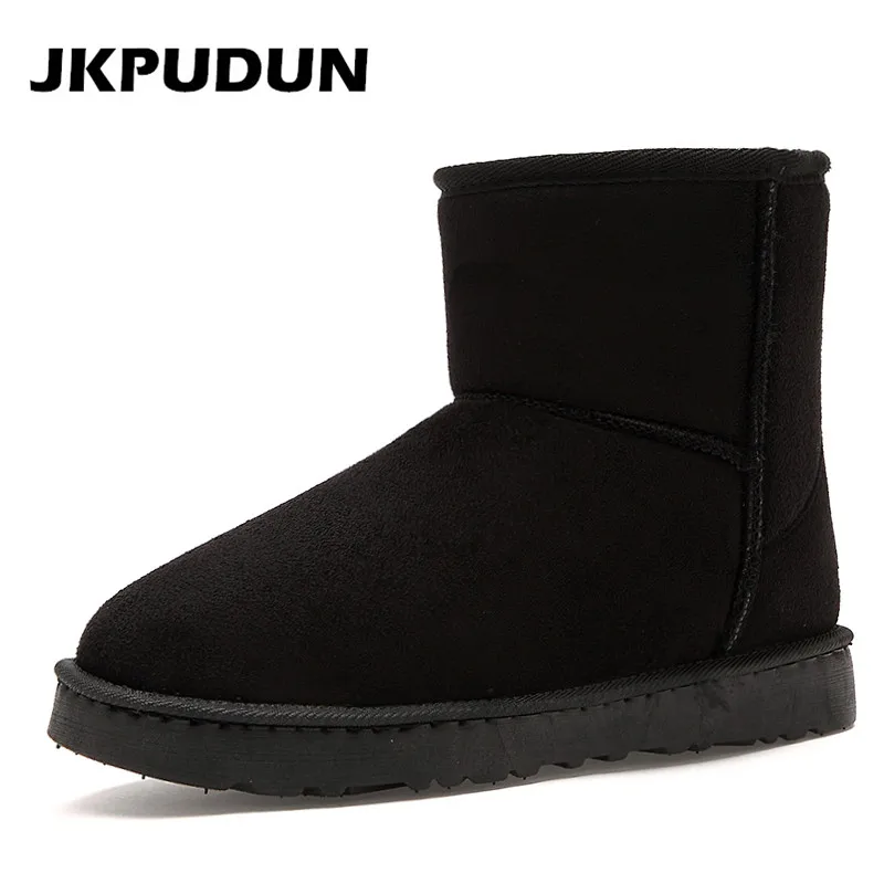 JKPUDUN/очень теплые зимние ботинки для мужчин Роскошные брендовые Модные мужские