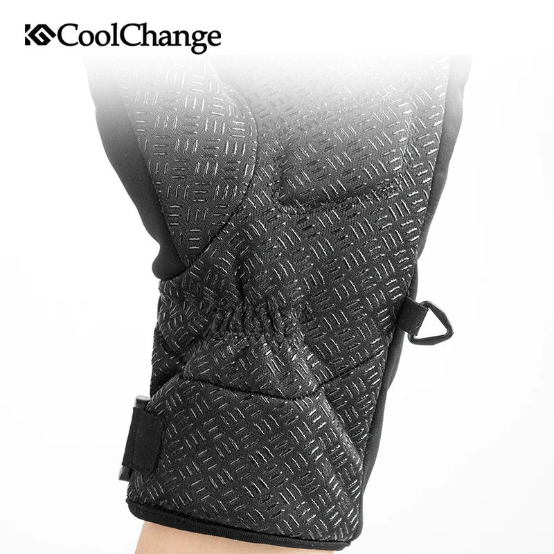 Зимние велосипедные перчатки CoolChange теплые ветрозащитные для занятий спортом на