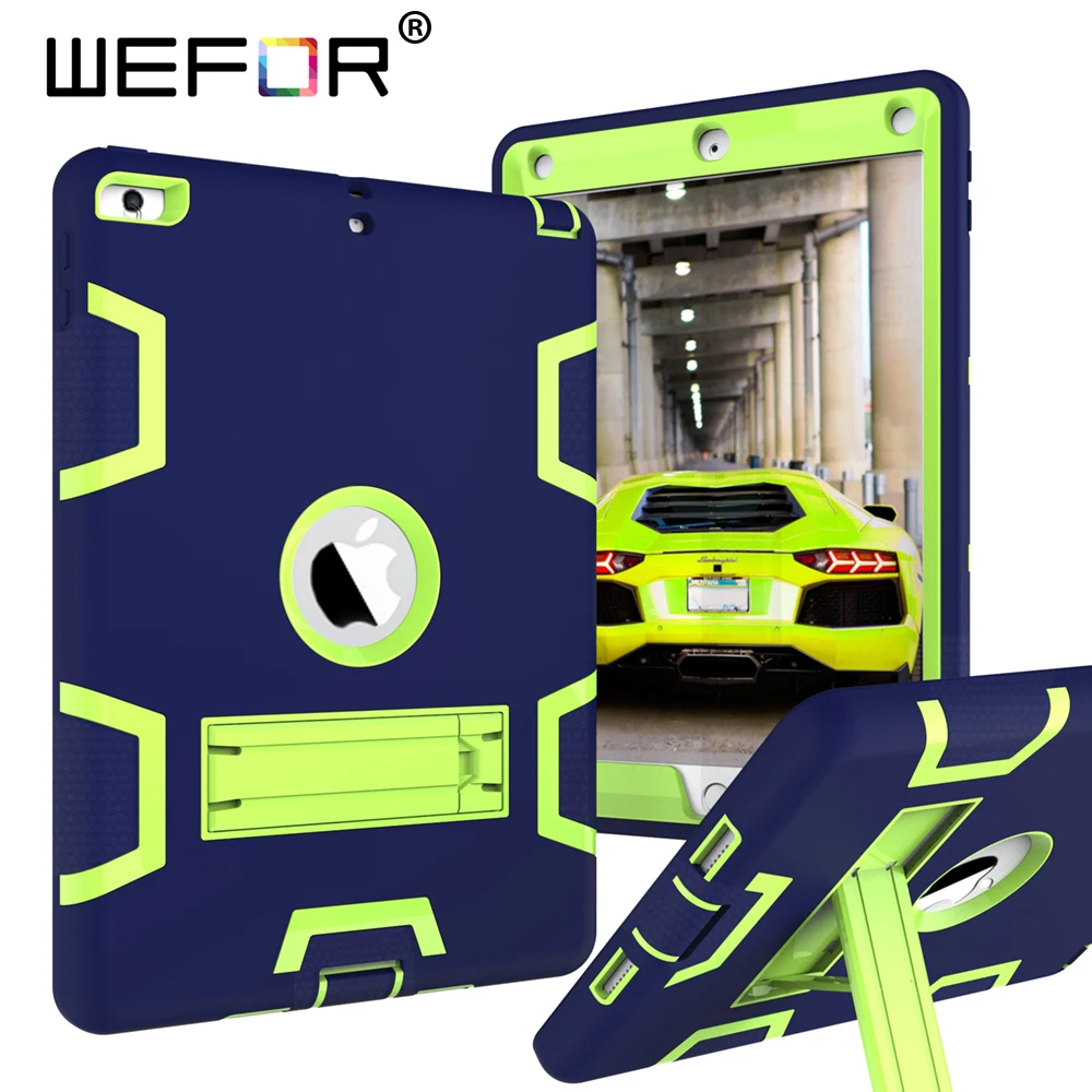 WEFOR For New IPad 2017 IPad 9 7 Case High Impact Resistant Hybrid Three Layer Heavy