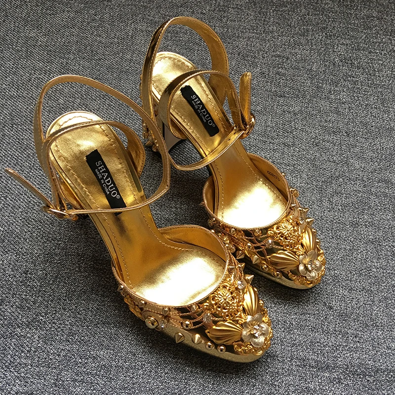 De En Verni Chaussures Incrusté Étoile argent Talon Haut Métal Avec Cuir Noce Rivet Swarovski Diamant Shaduo Seule Strass 2018 Or 6SwWaZ7Enq