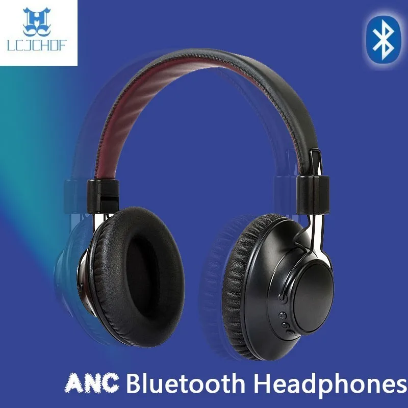 

LCJCHDF For PC phone Bass HIFI Headphone Earphones With Microphone Active Noise Cancelling Headset Wireless Bluetooth Headphones