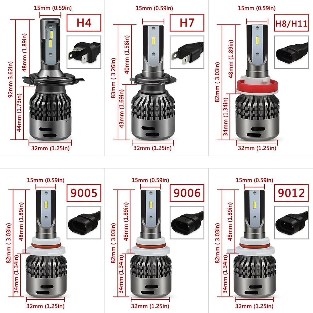 Светодиодный H7 HIR2 9012 светодиодный H11 автомобилей головной светильник s 9004 светодиодный COB 9005 HB3 16000Lm туман светильник для hyundai solaris ix35 i40 i30 santa fe accent