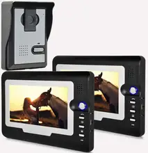 freeship by DHL Home 7 inch TFT LCD Monitor High Resolution Color Video Doorphone Waterproof Camera home intercom system