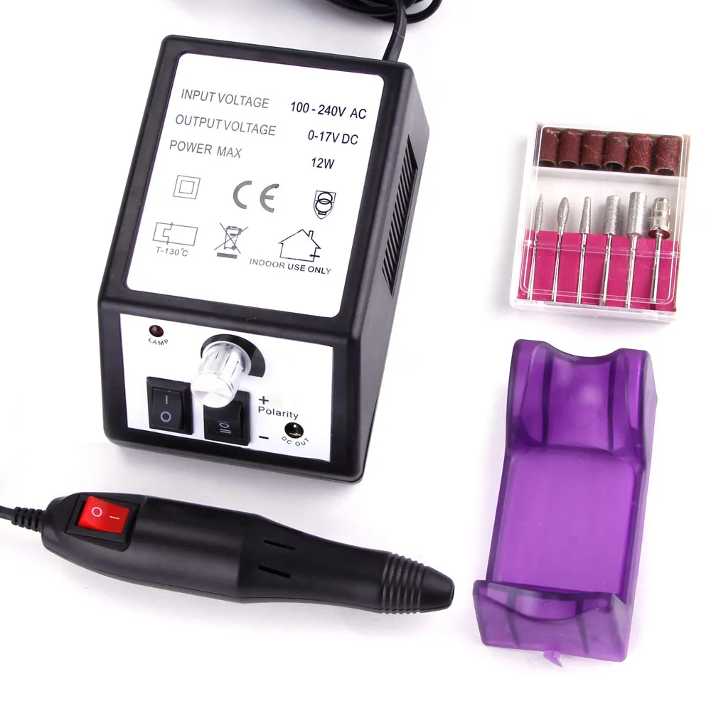 

Black Electric Nail Drill Manicure Machine Milling Drill Bits Set Gel Cuticle Remover Pedicure Polish Machine Nail Art Tools