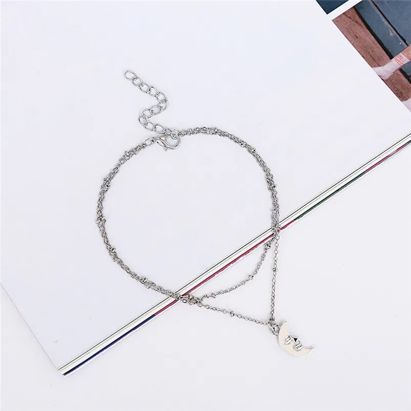 Gold Silver Ankle Bracelet Women Anklet Adjustable Chain Foot Beach chaine cheville femme bracelet cheville argent F01 (9)