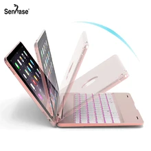 Ультра тонкий умный беспроводной Bluetooth клавиатура 7 цветов с подсветкой складной чехол для Apple iPad mini 5 mini 4 A1538 A1550