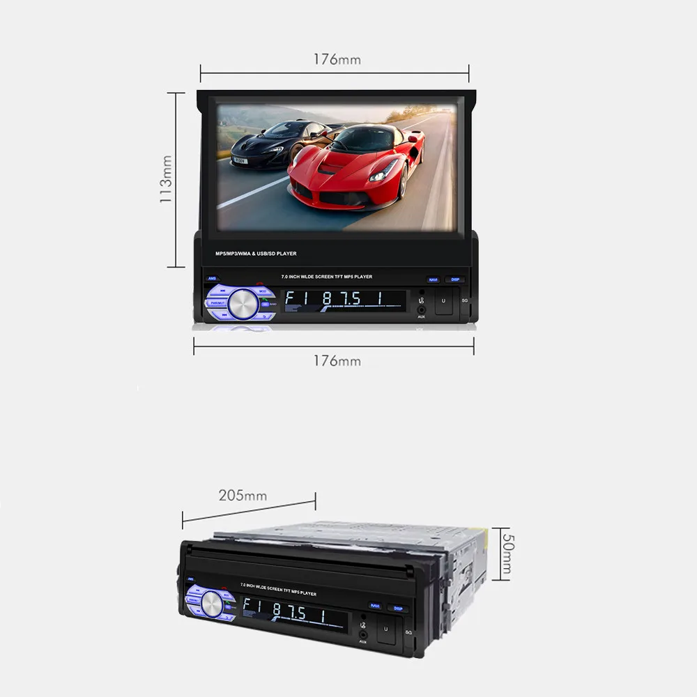 Perfect Android 8.1 Quad Core Autoradio Car Stereo Radio MP5 Player 1 Din 7" Touch Screen Car Multimedia Players FM/AM Radio GPS Navi 10