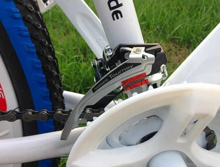 26 дюймов 21 скорость Белый Радуга горный велосипед Дорожные велосипеды двойной дисковый тормоз MTB