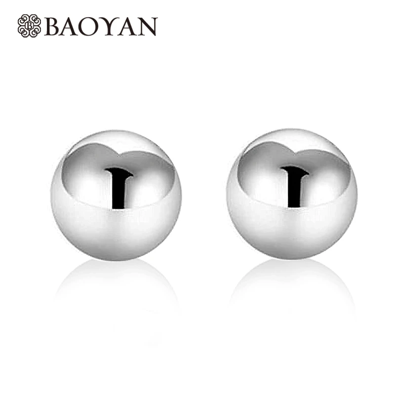 High Polish 20MM Half Ball Stud Earrings For Women 316L Stainless Steel