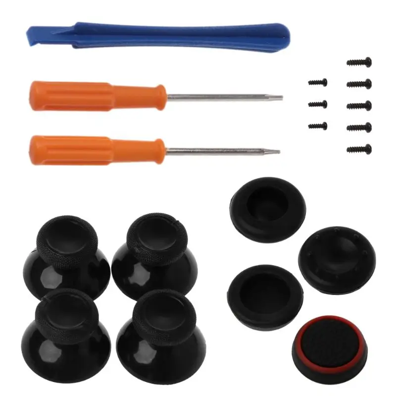 

Joystick Analog Stick Module Arcade Thumbsticks Grip Gel Screwdrivers Tool Set Replacement Kits Black for XBOX ONE Controller