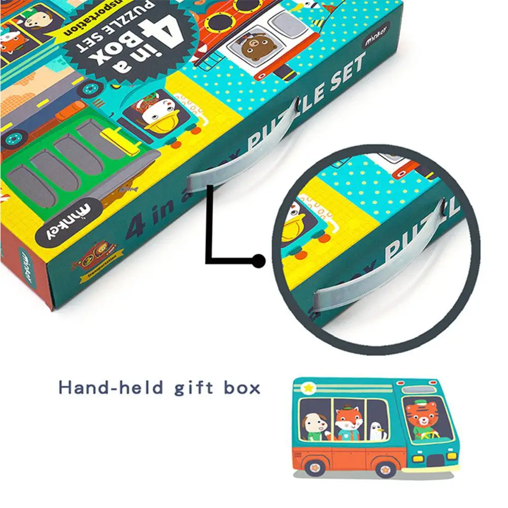 LeadingStar 4 в 1 Дети раннего образования головоломки игрушки от легко трудно плоские паззлы обувь для мальчиков и девочек подарок