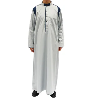 

2018 Muslim Prayer Abaya robe Men Islamic Middle East Clothing Kaftan Jubba Ethnic Arab Thobe islam Apparel dress A61606