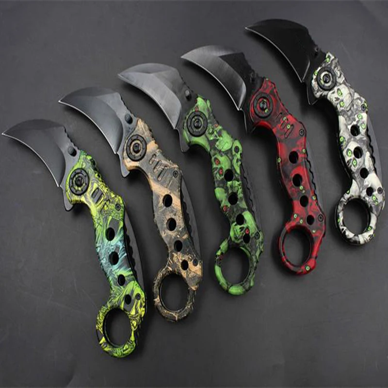 Новый 5 видов цветов складной нож karambit с фиксированным лезвием походные ножи для