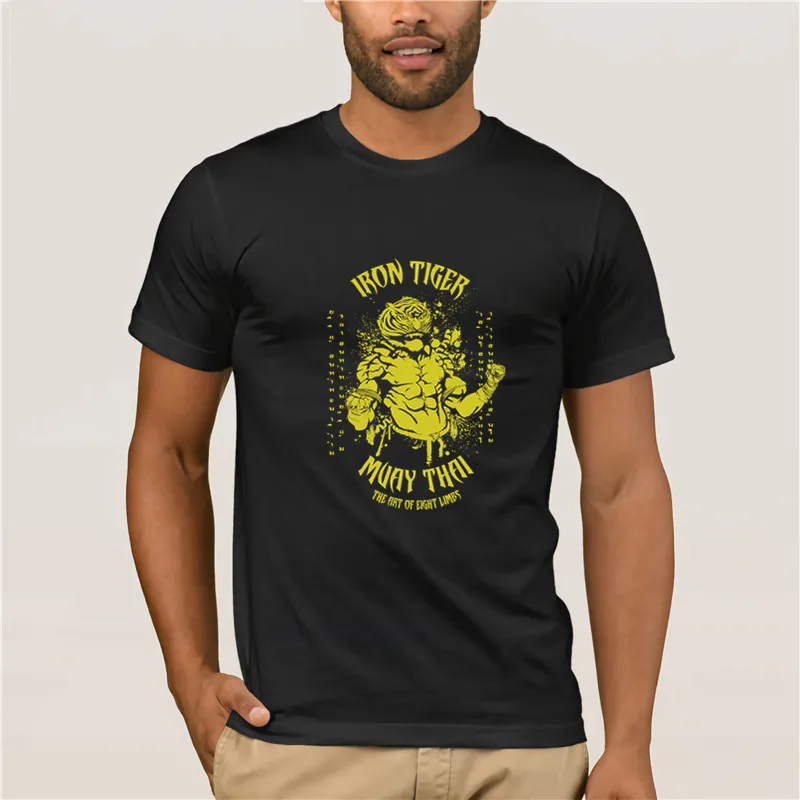 Men T-shirt Brand Conor Mcgregor Funny T shirt Iron Tiger Muay Thai by Shade T-Shirt Comfortable men's O collar T-shirt