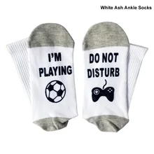 Новые 1 пара игровые печатные буквы хлопковые Дышащие носки на день рождения рождественские подарки