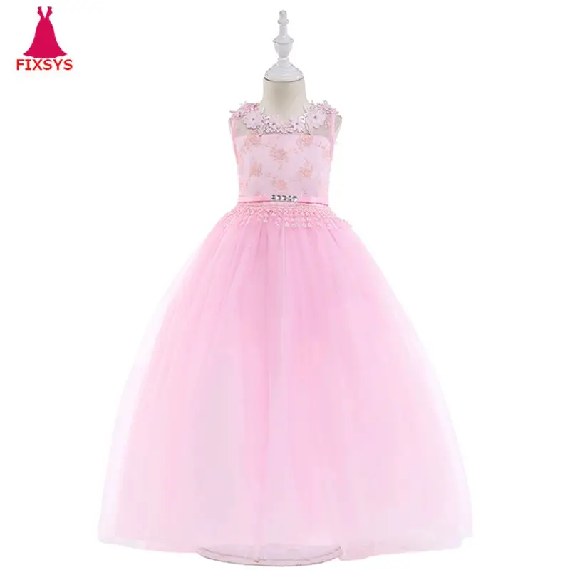 

Girls Teenage Birthday Party Dress Elegant Flower Princess Ball Gown Tutu Dresses for Girls Tulle Weeding Kids Communion Clothes
