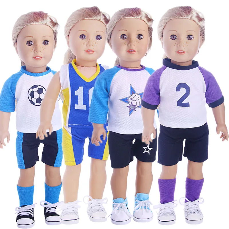 high quality Leisure sports clothing for 18 inch American girl font b doll b font for