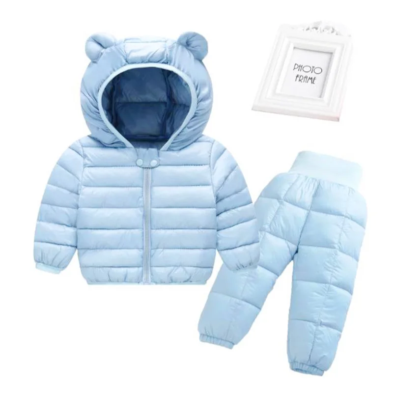 Детский хлопковый мягкий костюм 2 предмета, куртки+ штаны г., зимняя теплая верхняя одежда и штаны для маленьких мальчиков и девочек детские куртки для девочек