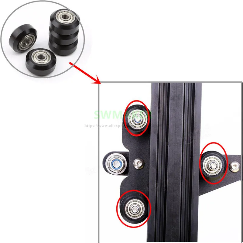 Funssor-Wheel-Deep-Groove-Ball-Bearing-For-Creality-3D-Printer-CR-10-CR-10S
