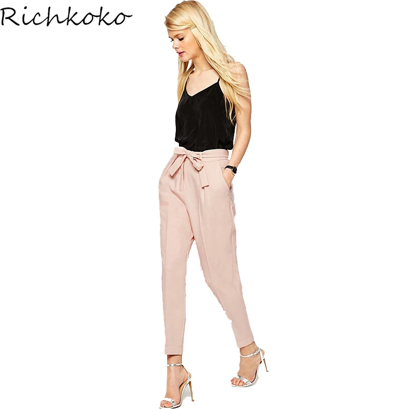 bowknot pencil pants