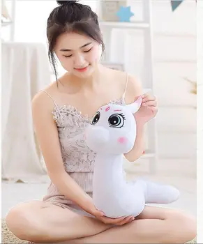 

large 70x40cm lovely cartoon white snake soft plush toy throw pillow birthday gift w1718