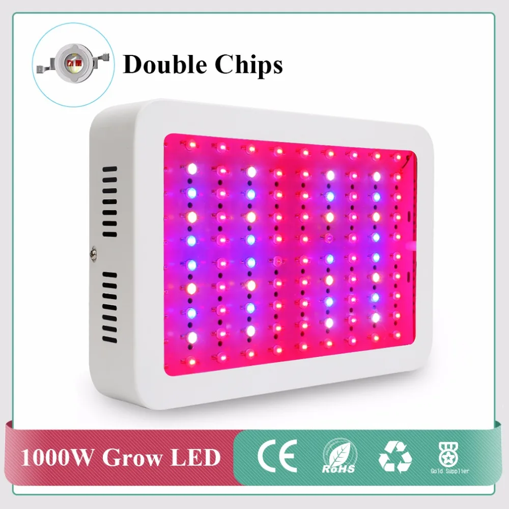 Full Spectrum LED Grow Light 1000W Double Chip Red/Blue ...