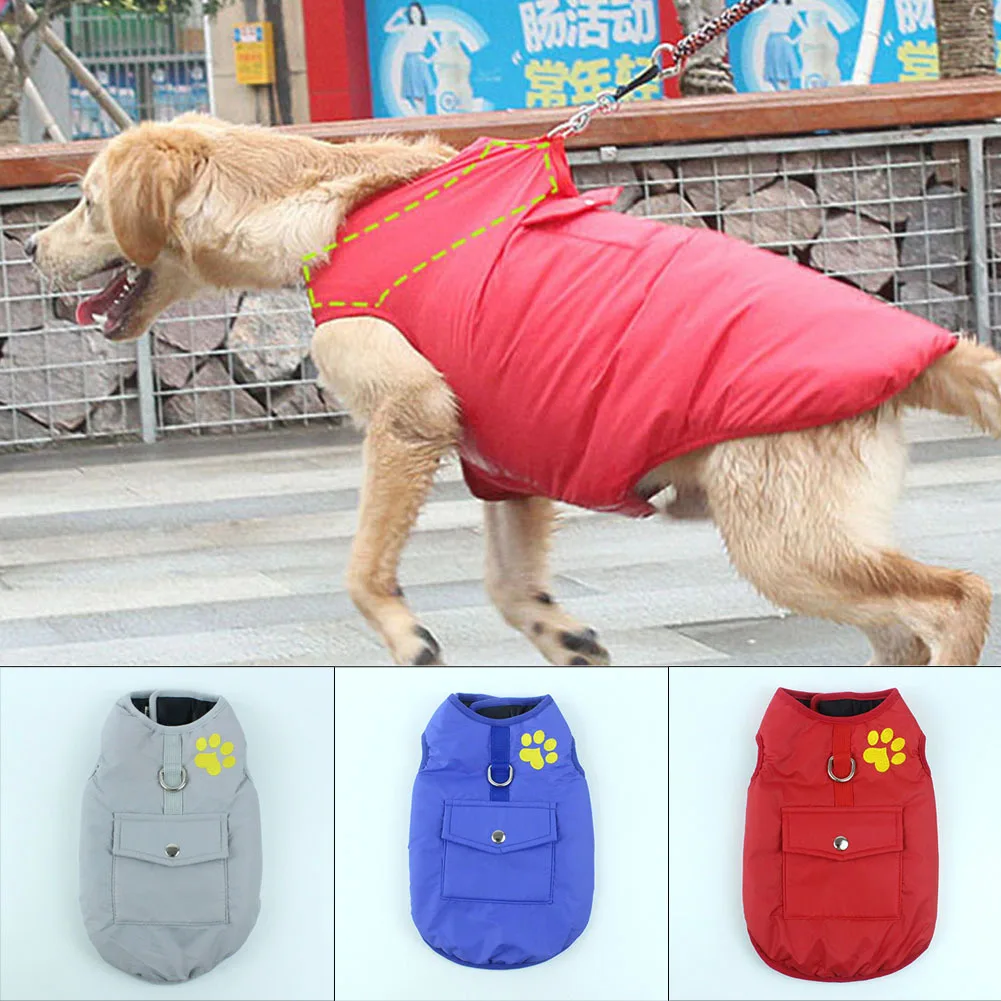 New Arrival Dog Reversible Waterproof Cotton padded Vest Warm Double