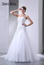 2017 Real Photos Sweetheart A Line font b Wedding b font Dresses Pleats Appliques Floor Length