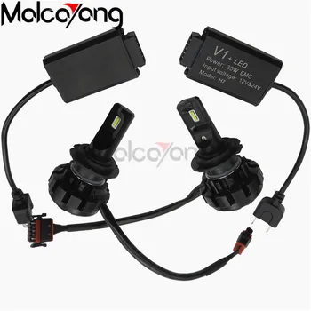 

H7 LED Headlight Bulbs CAN-BUS Conversion Kit Auto Car Driving Light 70W 12800LM 6000K IP67 12V 24V V1+