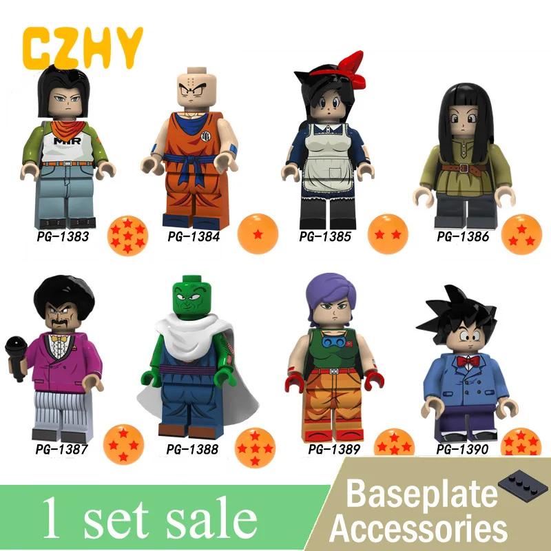 

Building Blocks Dragon Ball Super Saiyan Heroes Son Goku Krillin Launch Piccolo Mr. Satan Bricks Children Gifts PG8168