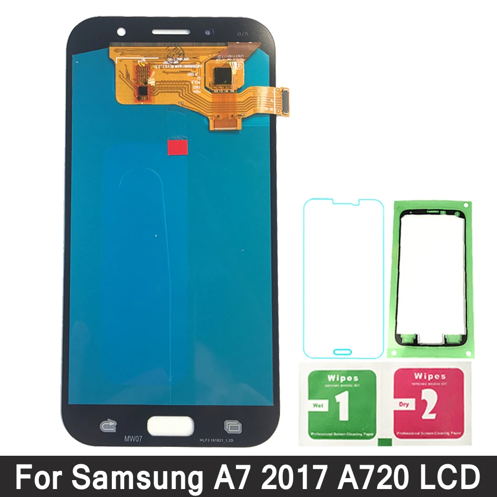 

Super AMOLED Display For Samsung Galaxy A7 2017 A720 A720F A720M SM-A720F LCD Touch Screen Digitizer Assembly LCD Replacement