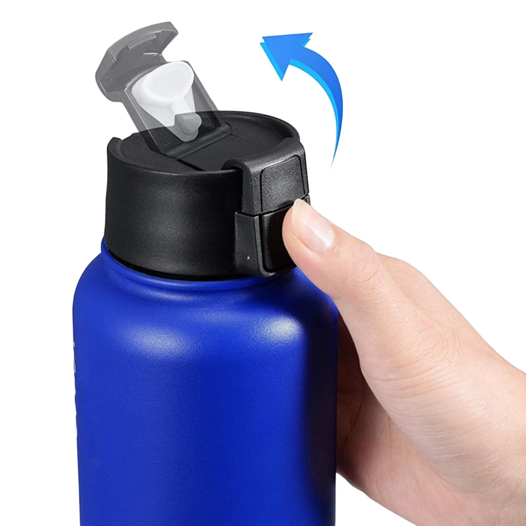 Water Bottle Lid Flask Wide Mouth Lid BPA Free Insulated Sports Water Bottle Cap Straw Accessory Vacuum Mug Lids Replacement