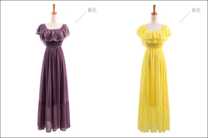 Коллекция года, Летнее Длинное платье в богемном стиле с рюшами пляжное платье для девочек размера плюс, S-6XL длинное шифоновое платье vestidos femininos