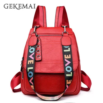

Designer Leather Women Backpack Famous Brand Fashion Multifunction Backpack Female Leisure School Backpacks for Girls Sac A Dos