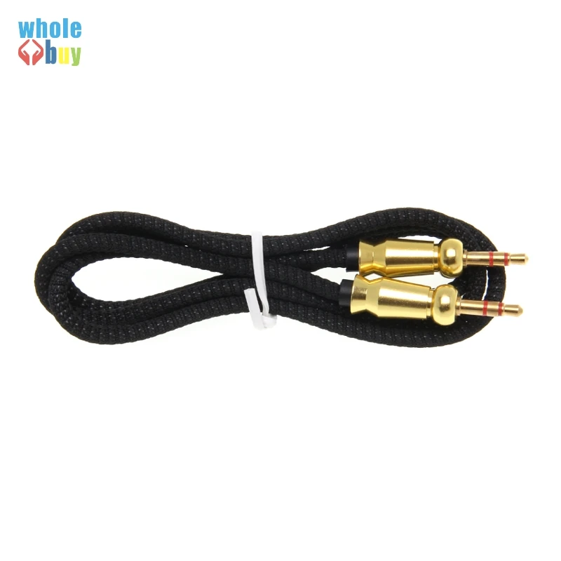 100pcs lot Audio Jack 3 5 Mm Male To Male Cloth Round Gourd Audio Aux Cable for IPhone Car Headphone Speaker Wire Line Aux Cord