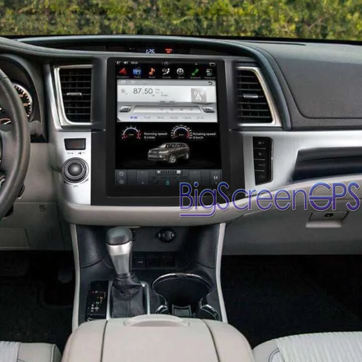 Top Android6.0 Tesla style 12.1 inch Car No DVD Player GPS Navigation For Toyota Highlander 2014-2018 radio stereo multimedia 2