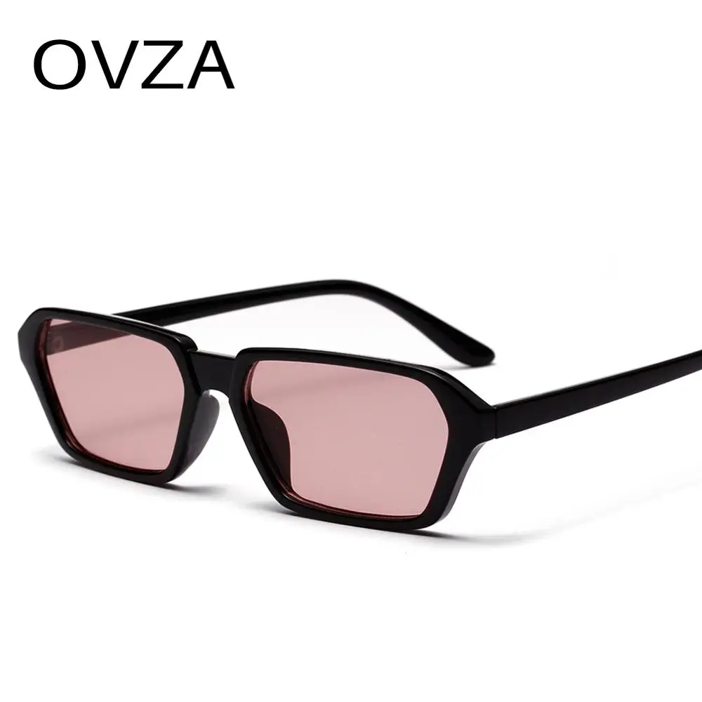 

OVZA Vintage Rectangle Sunglasses Mens Retro Women Sunglasses 2018 Fashion Narrow Glasses Black lentes de sol hombre S3015