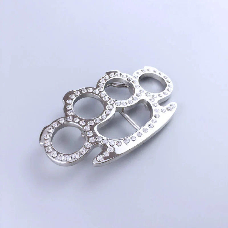 Новинка Яркая Серебряная 3D пряжка для ремня со стразами в наличии США|rhinestone belt