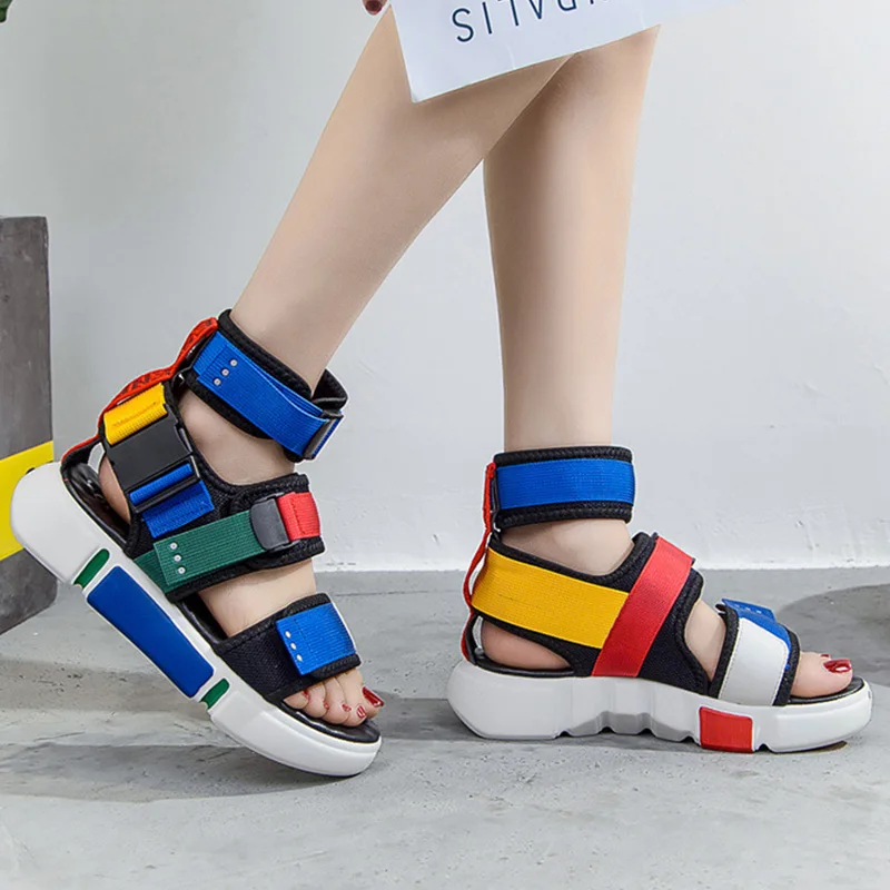Women's Sandals 2019 Summer High Heels Sandals For Women Chunky Sandal Womens Wedge Platform Shoes Casual Summer Sandal