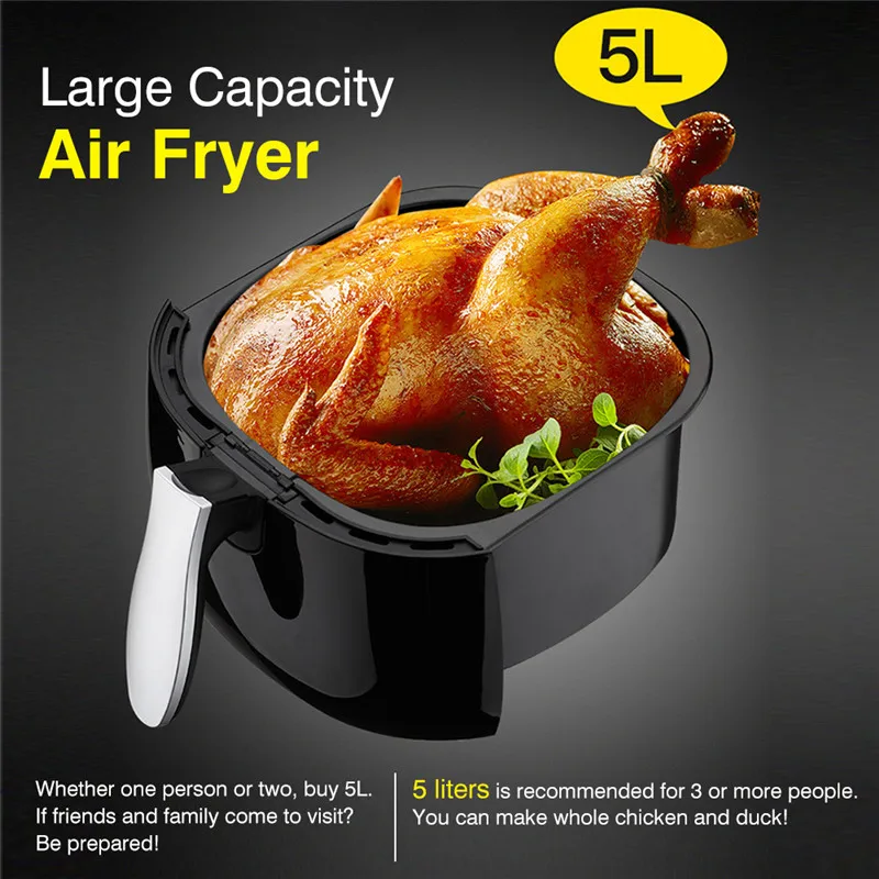 5L Air Fryer Household Intelligent No Oil Fumes Electric Fryer French