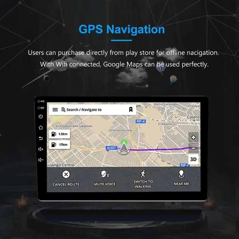 Excellent 10.1 inch Android 8.1 Car Radio RDS GPS Navi BT 4.0 Hands-free USB Music Player In-Dash Bluetooth Head Unit 2