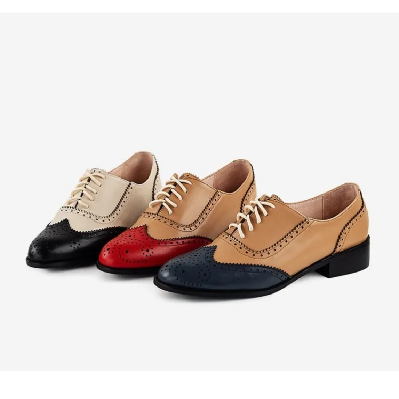 

New oxford shoes for women genuine leather women oxford shoes zapatos mujer 2019 ladies shoes