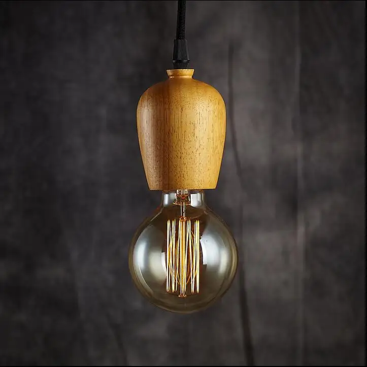 

Simple LOFT art led Chandeliers led lamps Natural wood Chandelier Living room Restaurant lamps E27 led lustre light Chandeliers