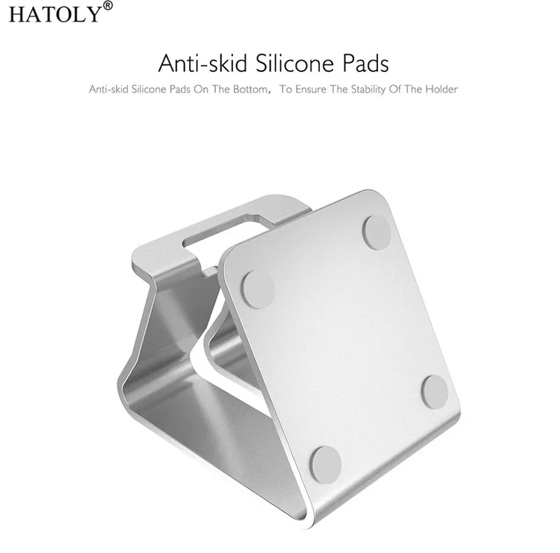 HATOLY Универсальный Алюминий телефон подставка держатель для iPhone samsung стол для Планшета Телефона Поддержка металлической подставки для iPad <