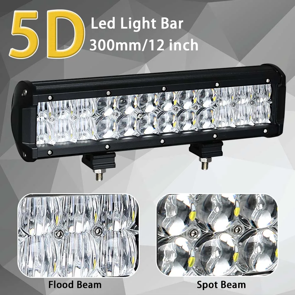 HELLO EOVO LED Bar 5D 4 / 6.5 / 9.5 / 12 17 inch LED Light Bar Offroad Boat Car Tractor Truck 4x4 SUV ATV Driving LED Work Light