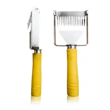 HOT! Wooden Handle Needle Honey Knife Sparse Shovel Cutter Honey Scraper Bee Shovel Comb Uncapping Fork Beekeeping Tools